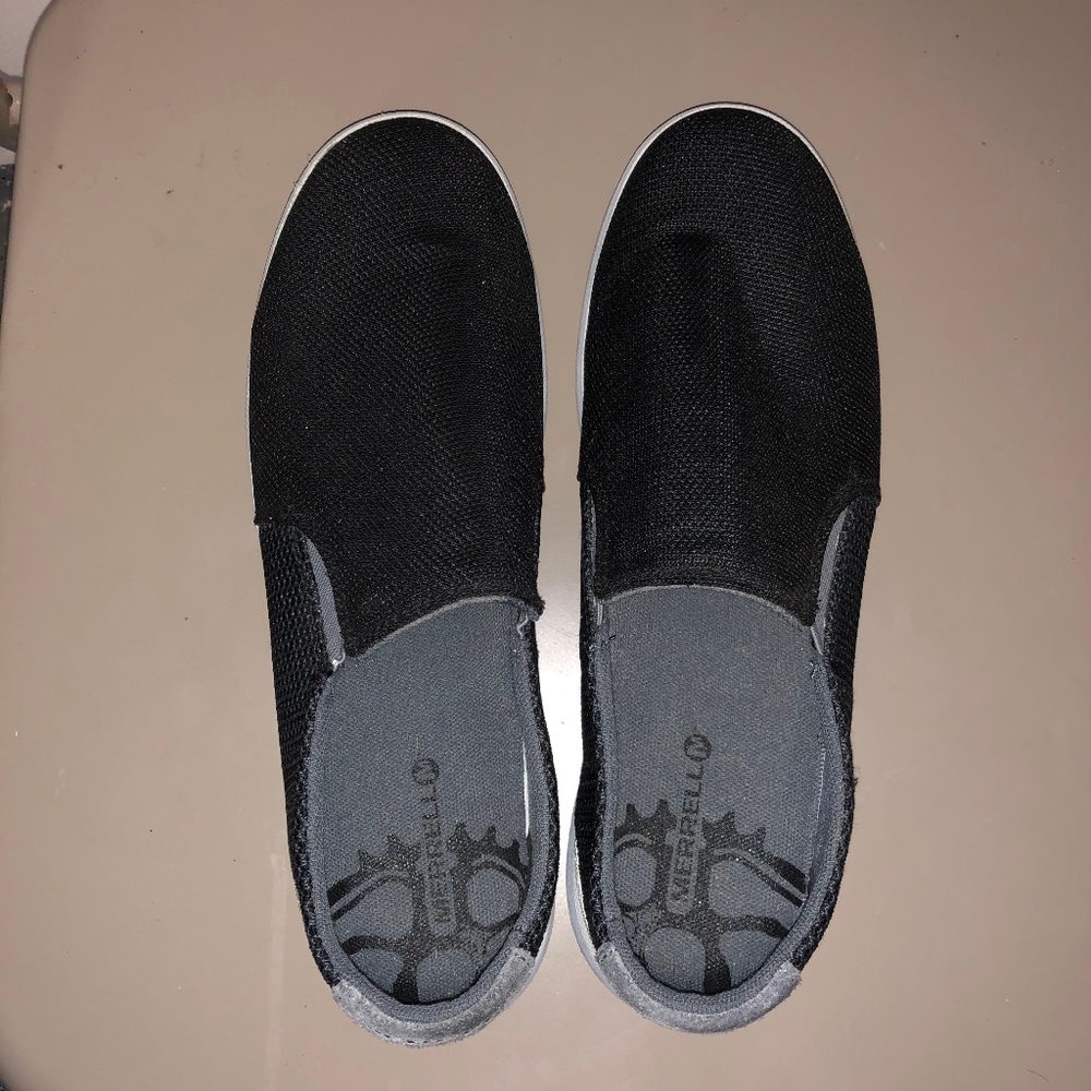 Merrell Black Womens Shoe Mesh Moc, Size 9